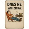 2D Plechová cedule Dnes NE   30x20 cm