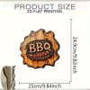 2D kulatá dřevěná cedule BBQ pr. 25 cm