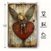 2D plechová cedule Andílek a srdíčko  30 x 20 cm POŠKOZENO SLEVA