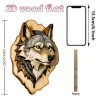 2D dřevěná cedule Vlk
