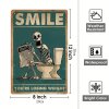 Kovová cedule Usmívej se - hubneš!!! 30 x 20 cm POŠKOZENO