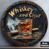 Kovová cedule 2D Whiskey and cigar