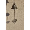 Kovová zvonkohra Klíč k srdci 58 cm