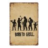 Kovová cedule Grilujeme rádi! 30 x 20 cm