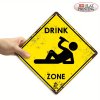 Kovová cedule Naše drink zóna 20 x 20 cm