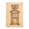 6425 gravirovana cedule wc kadibudka