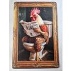 RETRO plechová cedule 2D - KUŘE NA WC 30 X 20 cm