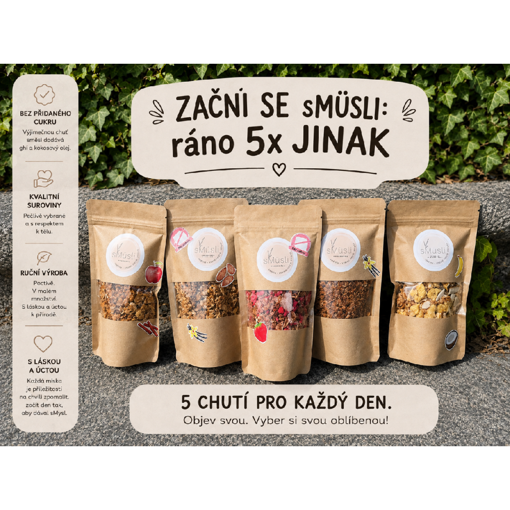 Začni se sMüsli: ráno 5x jinak (5x 100g)