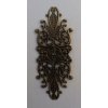 Filigrán ozdobný kovový 85x34 mm, bronz