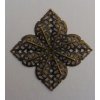 Filigrán / kovový výřez antický 36x36 mm, bronz