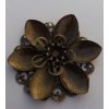 Filigránová vícevrstvá kytička antická 45x42 mm, bronzová