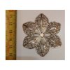 Filigránový květ kovový 60x53 mm, barva: bronzová a stříbrná