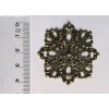 Filigrán / kovový výřez květinový 44 mm, bronz