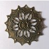 Filigrán kulatý antický květinový 43 mm, barvy: bronz, měď a stříbrná