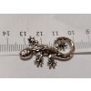 Filigrán ještěrka masivní kovový 34×19 mm, antická stříbrná