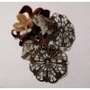 Filigrán / kovový výřez květinový 41 mm, bronz