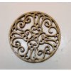 Filigrán / kovový mezidíl vyřezávaný masivní, 28 mm