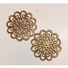 Filigrán starožitný květinový 60 mm, bronz