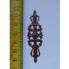 Filigrán ve tvaru vinného listu 65x20 mm, antická měď