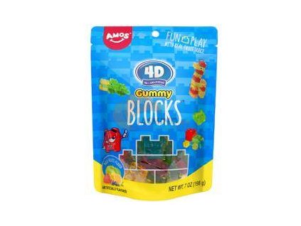 amos 4d gumove kostky s prichuti ovoce 72g