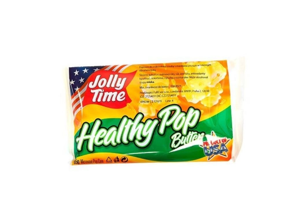 Popcorn mikrovlnný Jolly Time Healthy Pop Butter nízkokalorický popkorn s máslovou příchutí 85 g