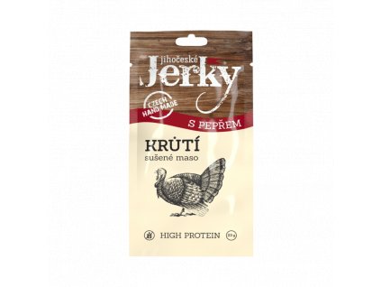 Sušené krůtí maso - Jihočeské Jerky s pepřem 20 g