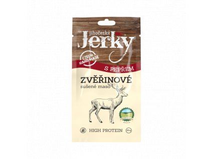 Sušené zvěřinové maso - Jihočeské Jerky s pepřem 20 g