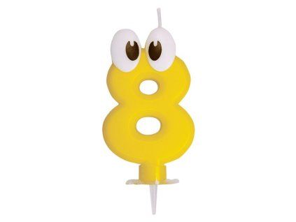 Číslová svíčka se stojánkem "8"