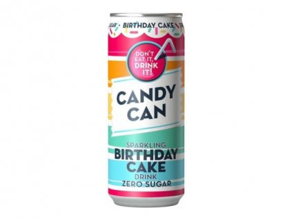 Candy Can Birthday Cake ovocná limonáda bez cukru 330 ml