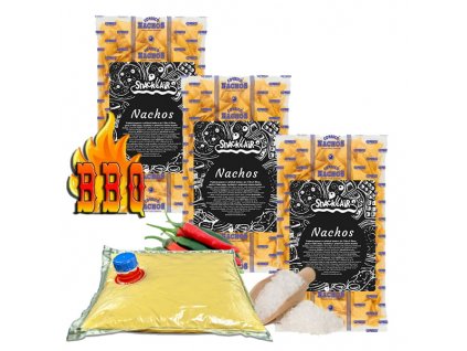 Nachos BIG cinema pack C (mix nachos + sýrová salsa 2 kg)