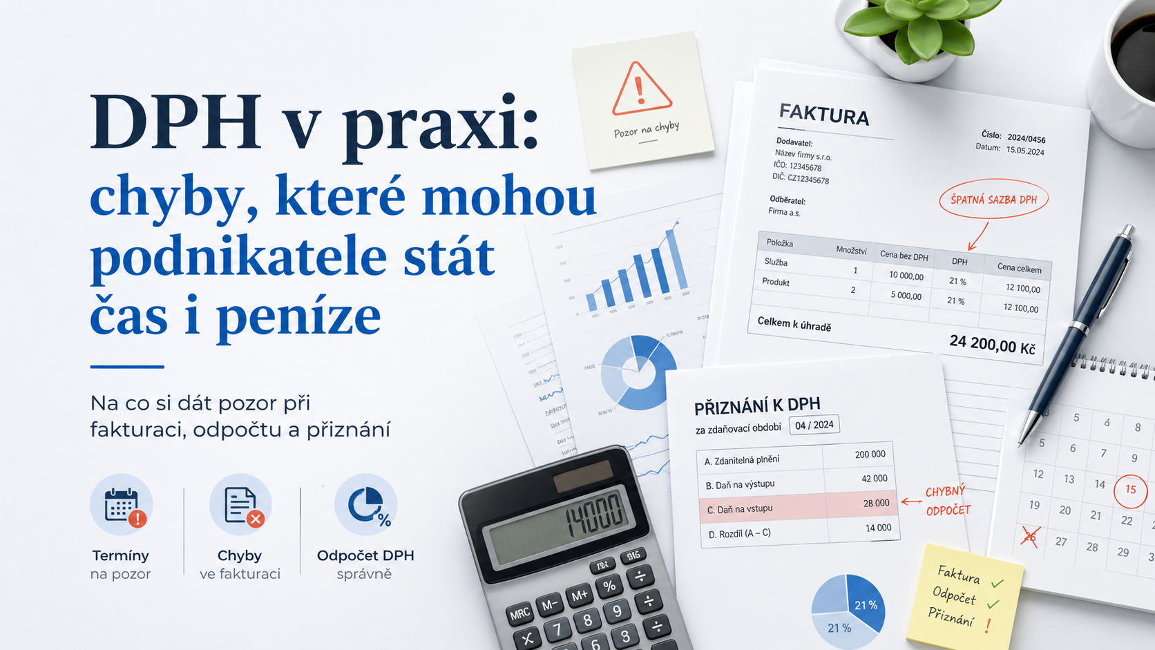 DPH v praxi: chyby, které mohou podnikatele stát čas i peníze