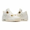 air jordan wmns 4 retro sail metallic gold black aq9129 170 footwear sneaker packshots 90