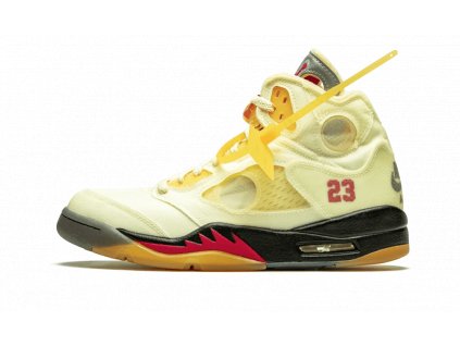 off white air jordan 5 sail red 1 1000