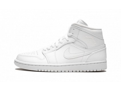 air jordan 1 mid triple white 1