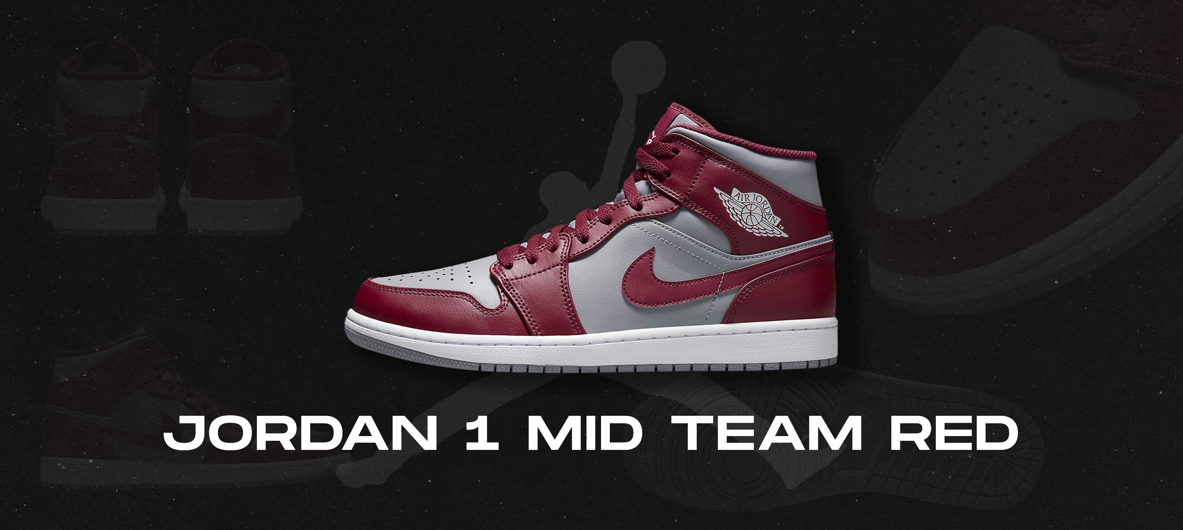 Jordan 1 Mid Team Red