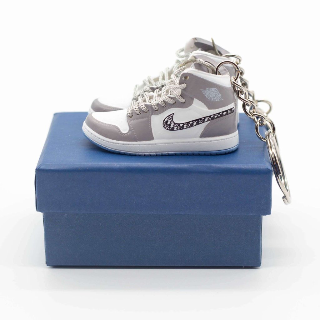 3D sneaker keychain wholesale mini shoe Air Jordan 1 X Christian Dior