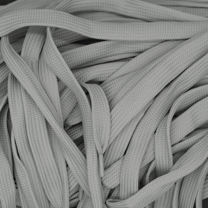 Grey extra-wide flat shoelaces (“fat laces”) — chunky ~18 mm replacements for Adidas Campus 00s, Nike Dunk and Puma Suede; bold look for 6–8 eyelet sneakers.