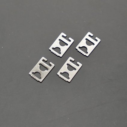 Hidden Anchor shoelace locks (pair) — low-profile metal lace anchors for invisible/no-tie lacing; compatible with Nike Air Force 1, Dunk, Air Jordan and Air Max.