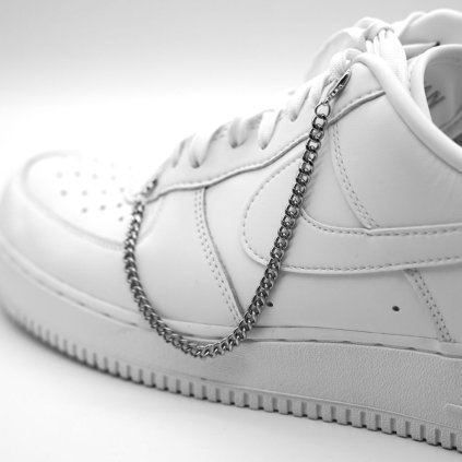 Sneaker heel chain — metal heel accessory with adjustable clasps; fits Nike Air Force 1, Dunk, Air Jordan and adidas Campus low-tops.