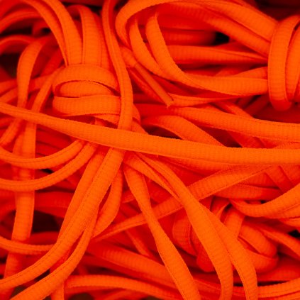 Neon Orange Oval Replacement Shoelaces