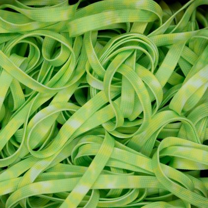 Green flat DYE shoelaces, replacement laces for sneakers, available in 100–180 cm