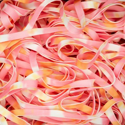 Pink flat DYE shoelaces, colorful replacement laces for sneakers, available in 100–180 cm