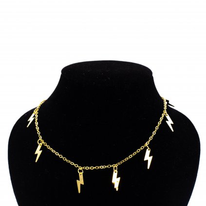 Flash Necklace - Gold tone