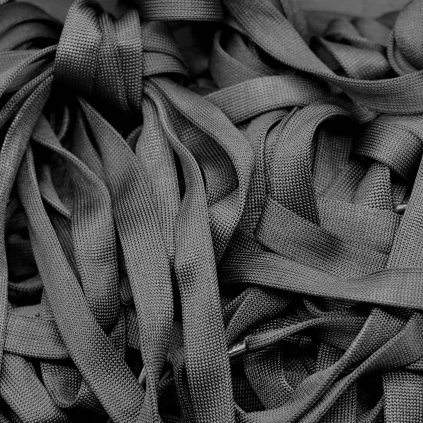 Black Alexander McQueen replacement laces 12mm wide flat shoelaces