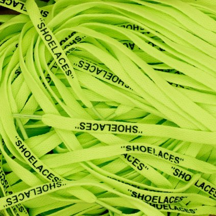 Off white laces - Flat laces - Neon green