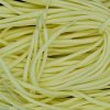 Light yellow oval shoelaces — pastel replacement laces for Nike Pegasus/Air Max, ASICS GEL-Nimbus/GT-2160 and New Balance 530; secure 6–8 eyelet fit.