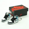 AJ1 “Obsidian Blue” mini sneaker keychains (pair) with mini shoe box