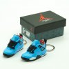 AJ4 “Travis Scott” mini sneaker keychains (pair) with mini shoe box