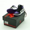 3D mini sneaker keychain in AJ1 Court Purple style attached to keys