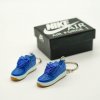 AF1 “CLOT Blue Silk” mini sneaker keychains (pair) with mini shoe box